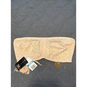 Wacoal NWT Strapless Lace Bra Size 34DDD Underwire w/Multiway Straps Beige Halo